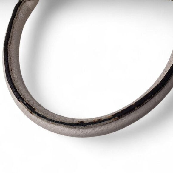 Michael Kors Satchel Bag Women’s Ciara Cream Pebble Leather Gold Trim Slouchy - Picture 11 of 12